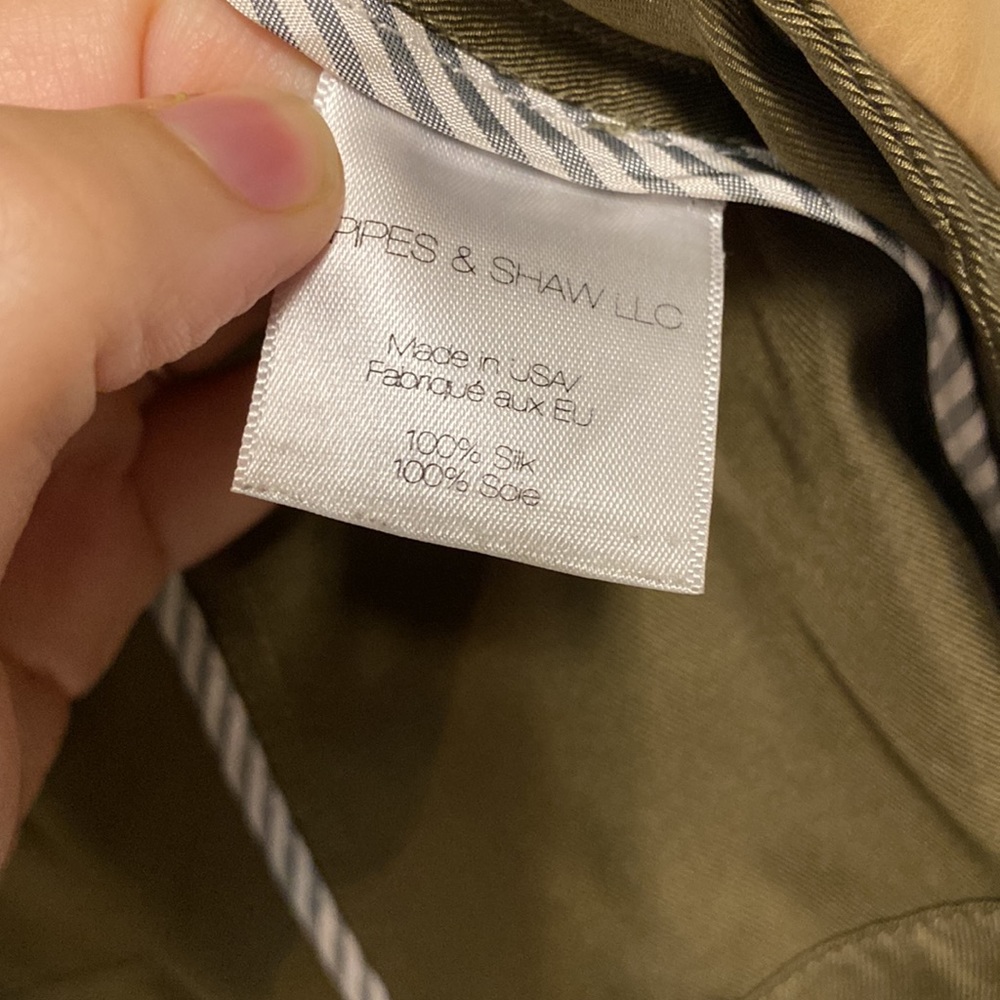 Veronica Beard Olive Utility Jacket with Tan Accents - Picture 8 of 9